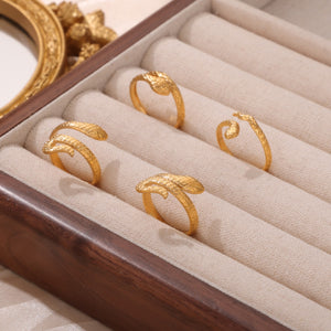 Titanium Steel Snake Shape Bypass Ring 785267fd-4907-4009-b36f-bdcc093542cf-Max Trendsi