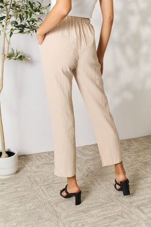 Shiny Pull-On Pants with Pockets 787d8bb159fc4e8499481d14e6d4320e-Max Trendsi