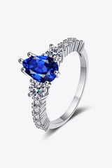 Spinel Pear Shape Ring Silver 7894ff58af3b43dc90478036ec0cc005-Max Trendsi