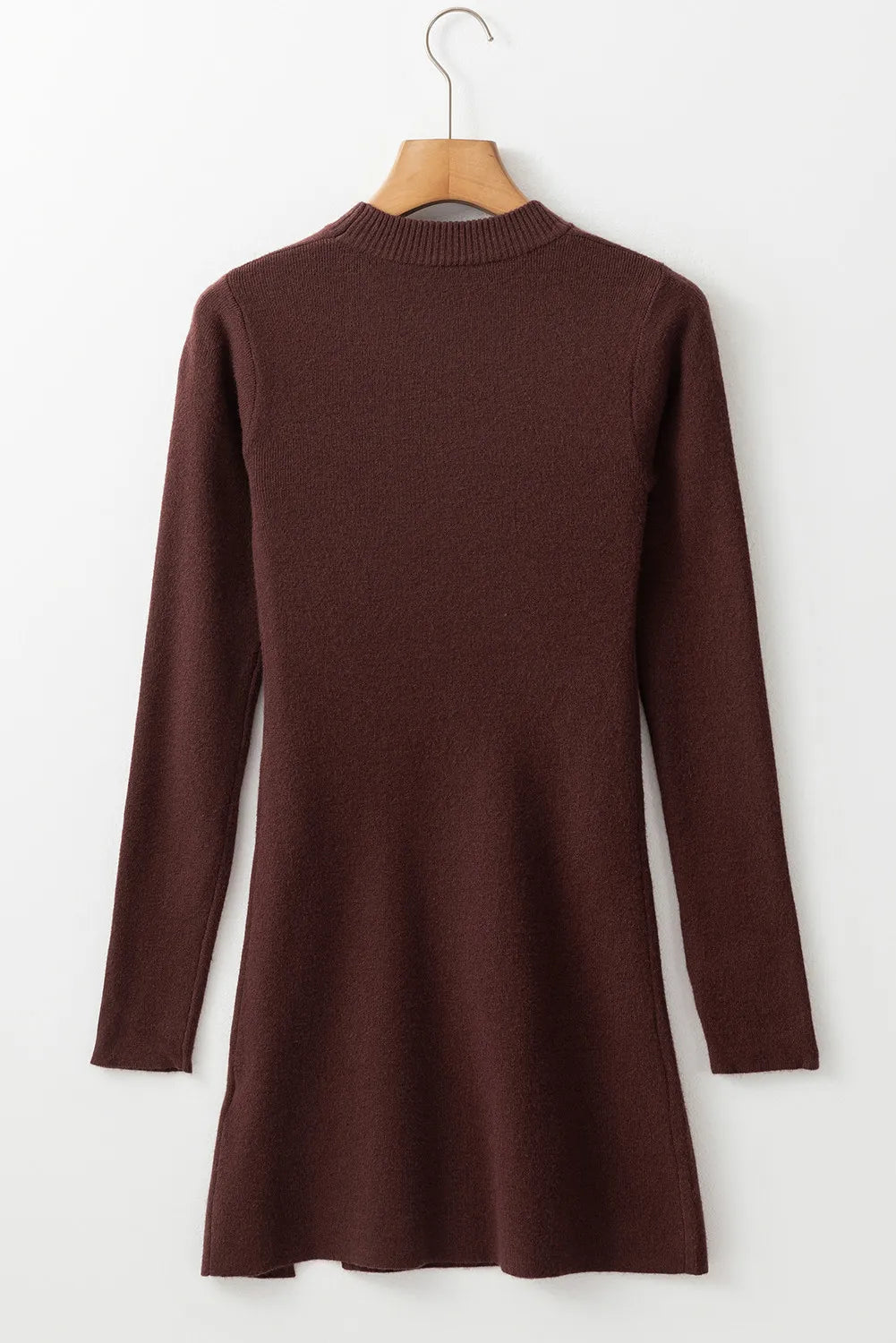 Slit Mock Neck Long Sleeve Wrap Sweater Dress 78bdecff-d3e5-4f09-a28f-027db58e80e8-Max Glownestbest
