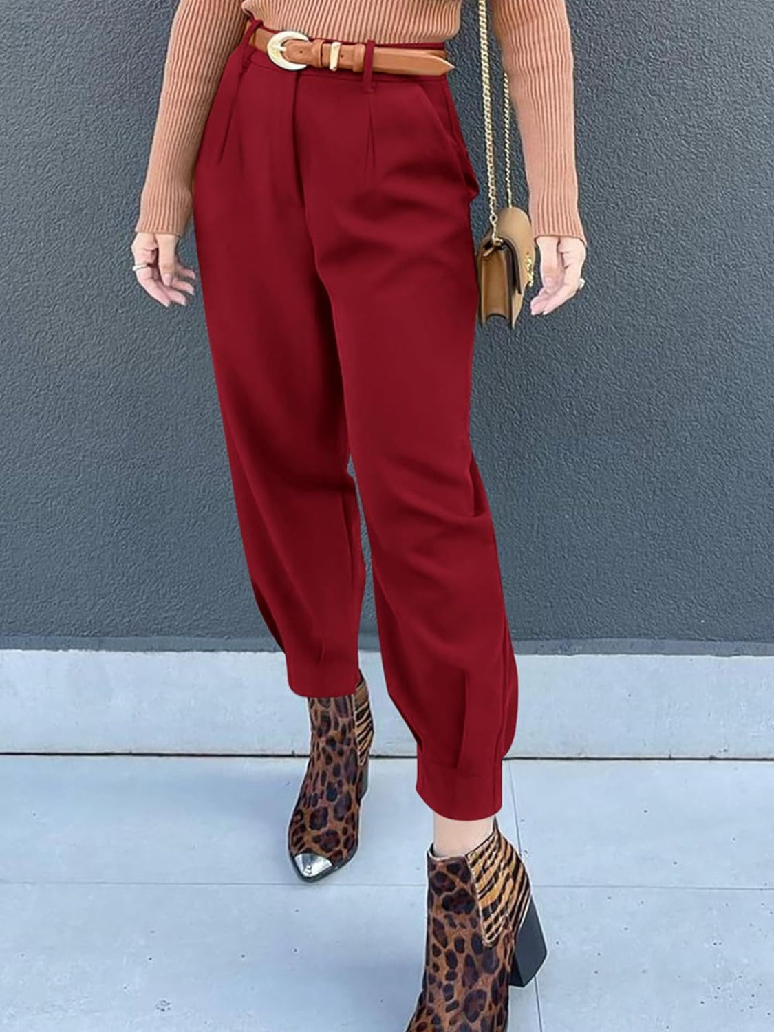 High Waist Cropped Pants 78ee2024-3c84-418a-8015-014f380c92e0-Max Trendsi