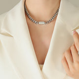 Glownestbest ® | 18K Gold-Plated Chain Necklace Silver One Size 79afffac-005a-4ccb-8dd3-0eefbbfae8d7-Max Glownestbest