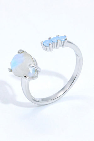 18K Rose Gold-Plated Moonstone Open Ring 79c42565a8b7410ab163bbe2822979c9-Max Trendsi