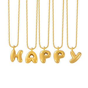 18K gold simple and elegant 26 letters design light luxury style necklace 79df4591-b5a6-4a24-a592-d53f78ed5bb9 Artshiney