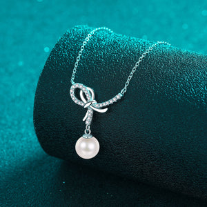 Natural Pearl Pendant Moissanite 925 Sterling Silver Necklace 7a3d706c-809b-4c9e-bce5-6774deb01eff-Max Trendsi
