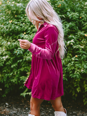 Collared Neck Buttoned Mini Dress 7aa02895c31a49fc9d91d670d26b0b51-Max Glownestbest