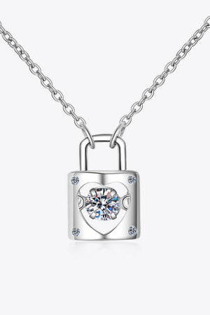 Adored Moissanite Lock Pendant Necklace 7ac7cb7cff8a428fb8fd7991cb4eb3cb-Max Glownestbest