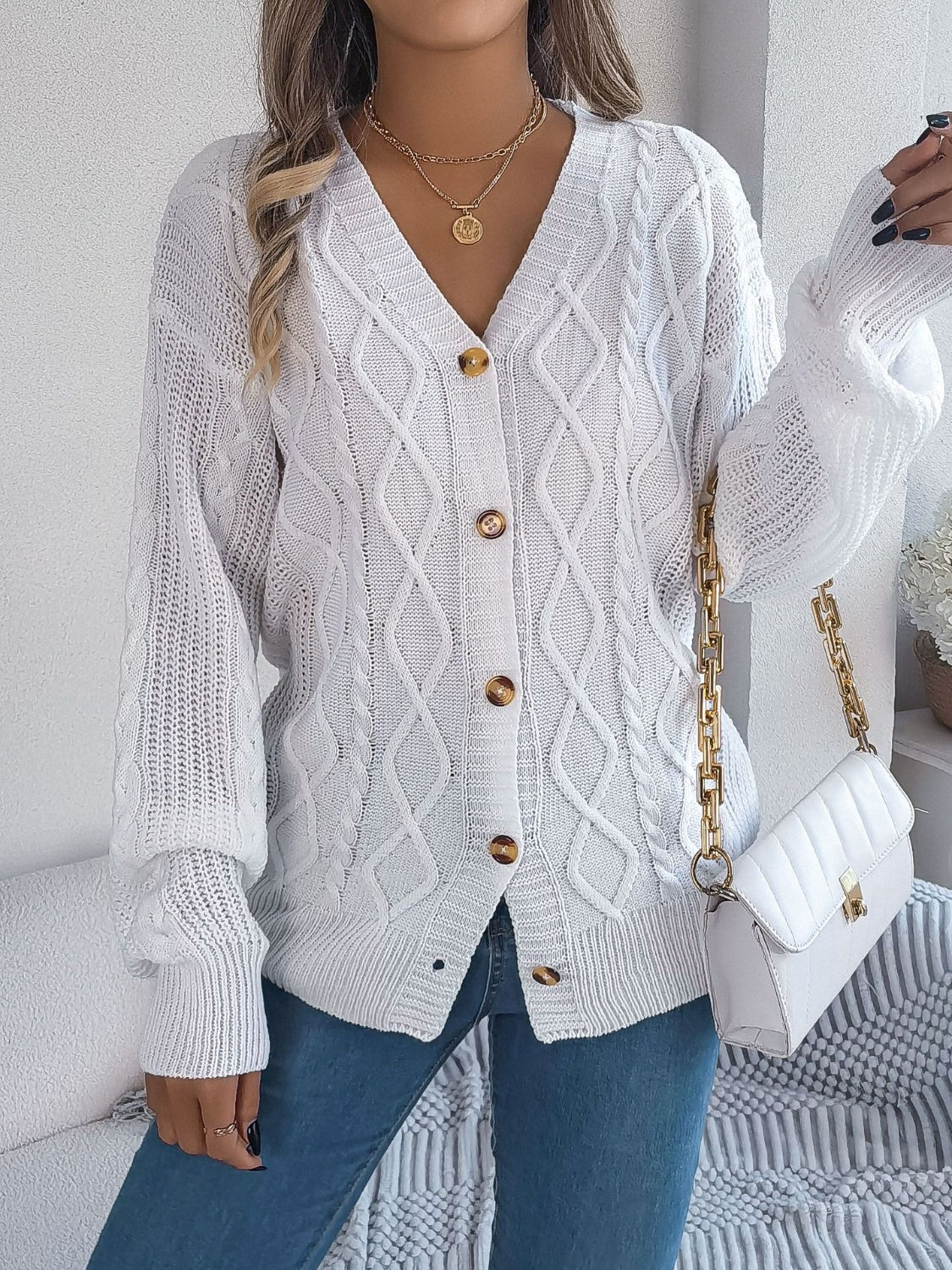 Cable-Knit Long Sleeve Cardigan 7babaf3c-b873-4521-91cb-b996b114e1ea-Max Glownestbest