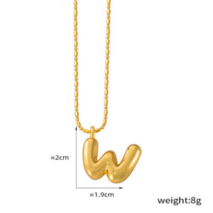 18K gold simple and elegant 26 letters design light luxury style necklace 7c365b28-553c-46a4-b385-73916c26b8b9 Artshiney