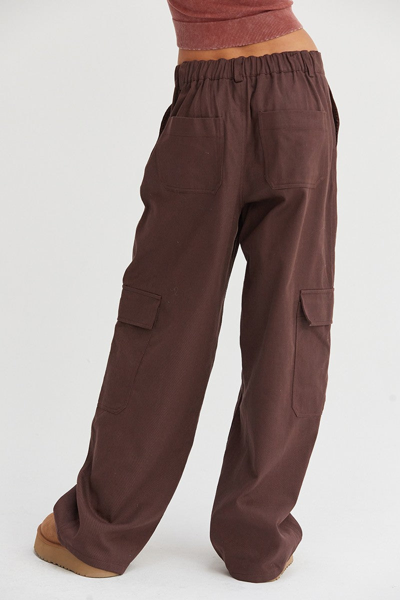 HYFVE Elastic Waist Wide-Leg Cargo Pants 7cb3cc60-4195-47b0-93c5-88b2eb93ba21-Max Trendsi
