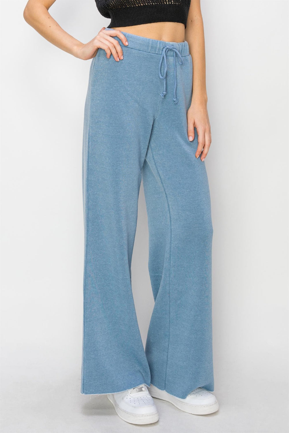 HYFVE Drawstring Wide Leg Pants GRAY BLUE 7ce38ad7-6e0d-4ce6-90a8-db3a33327785-Max Trendsi