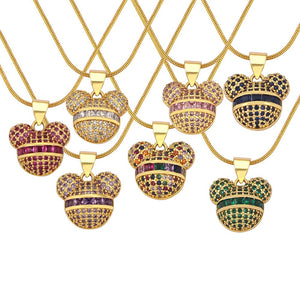 18K gold exquisite dazzling cartoon bear diamond design light luxury style pendant necklace 7d7311ca-fb6f-487e-8fc1-0022f77d66bc Artshiney