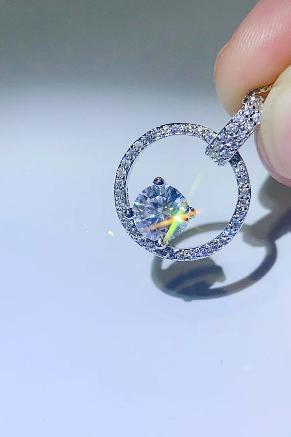 1 Carat Moissanite 925 Sterling Silver Necklace 7e7e11f3fc6b4b159c887212a4d87f22-Max Trendsi