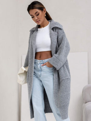 Pocketed Collared Neck Dropped Shoulder Cardigan 7f3023ae-5a08-44af-8285-20cd9ef98a6e-Max Glownestbest