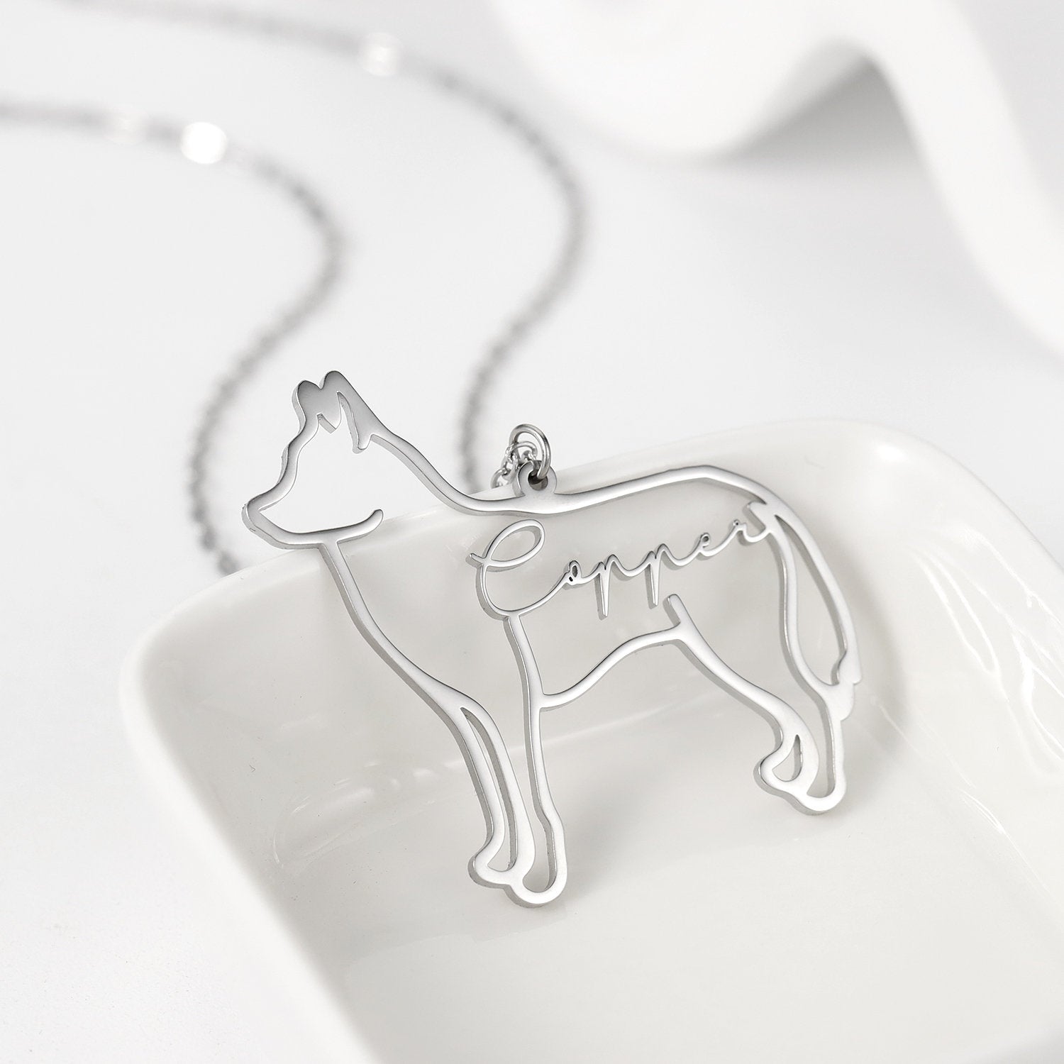 Custom Dog Name Necklace_S925 Silver 7faf0bf0-dfff-4054-991e-35c8f558c7f8 Artshiney