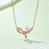 Moissanite 925 Sterling Silver Necklace Rose Gold One Size 7fe0b54ca1bb420287ab7bb9516d0d6e-Max Trendsi