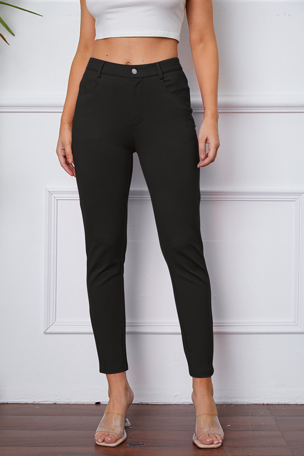 StretchyStitch Pants by Basic Bae Black 80ba0f66-5959-47a5-9775-3235a9412cc9-Max Trendsi