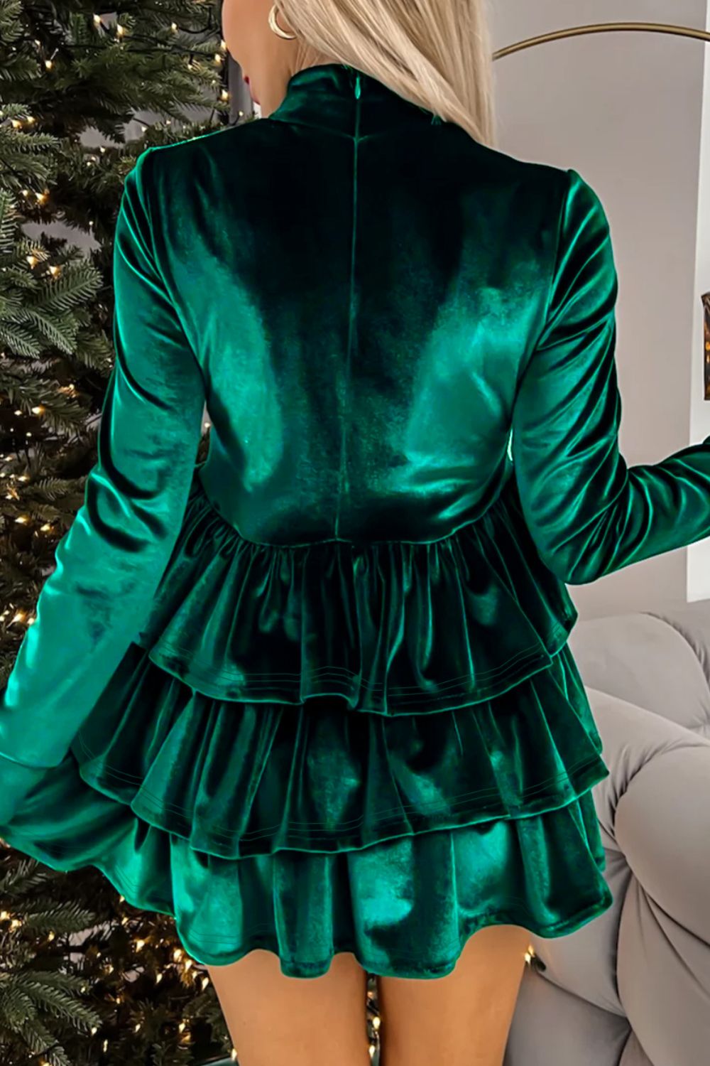 Ruffled Layered Long Sleeve Mini Dress 8140178c-65e6-4fbb-a6ad-7c3483d404eb-Max Glownestbest