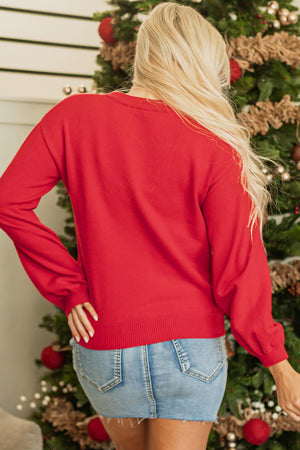 Blackish Green Pearl Beaded Merry Casual Sweater 819460f5a5678212 Glownestbest