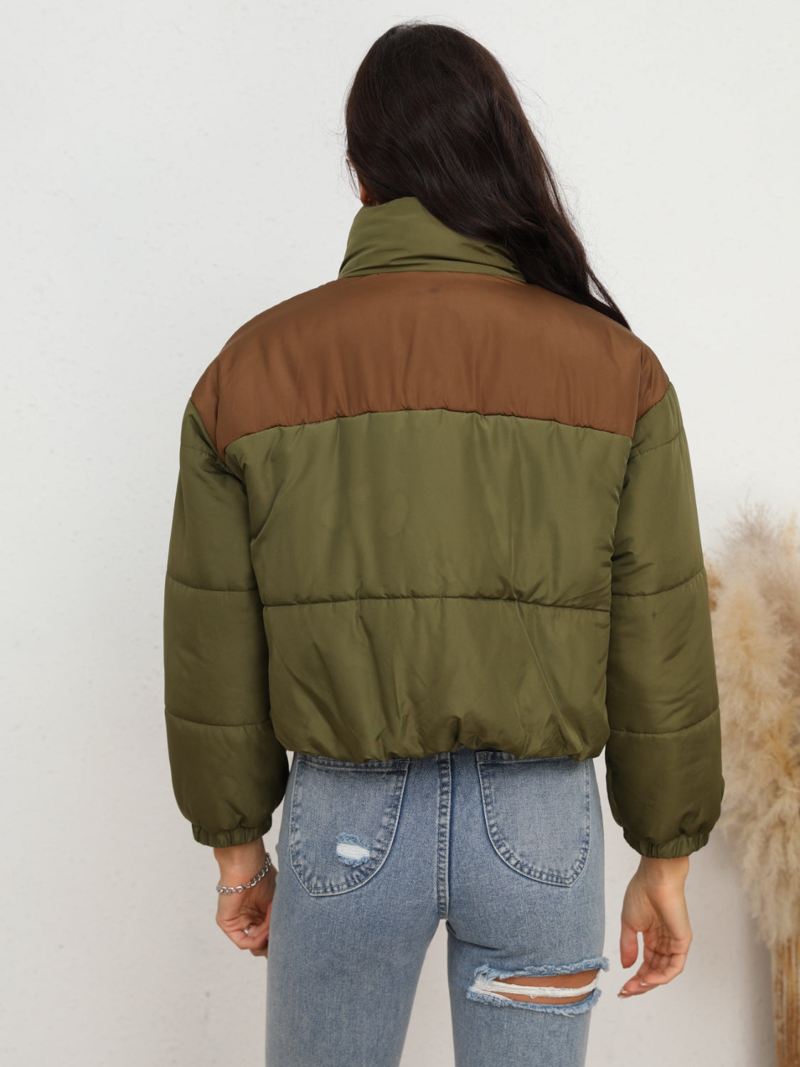 Glownestbest ® | Two-Tone Zip-Up Puffer Jacket 8222042d93514da4bbddee0325b007cd-Max Glownestbest