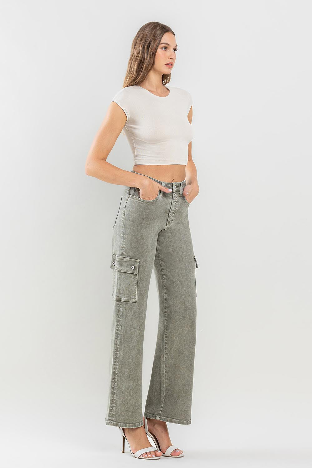 Vervet by Flying Monkey 90's Super High Rise Cargo Jeans 82581139-e8ca-42f8-94b1-5740d49adb40-Max Trendsi