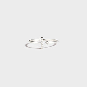 T Shape Inlaid Zircon 925 Sterling Silver Open Ring Silver 7 82e13a32-55ff-4ca7-a7e4-2312574a29db-Max Trendsi