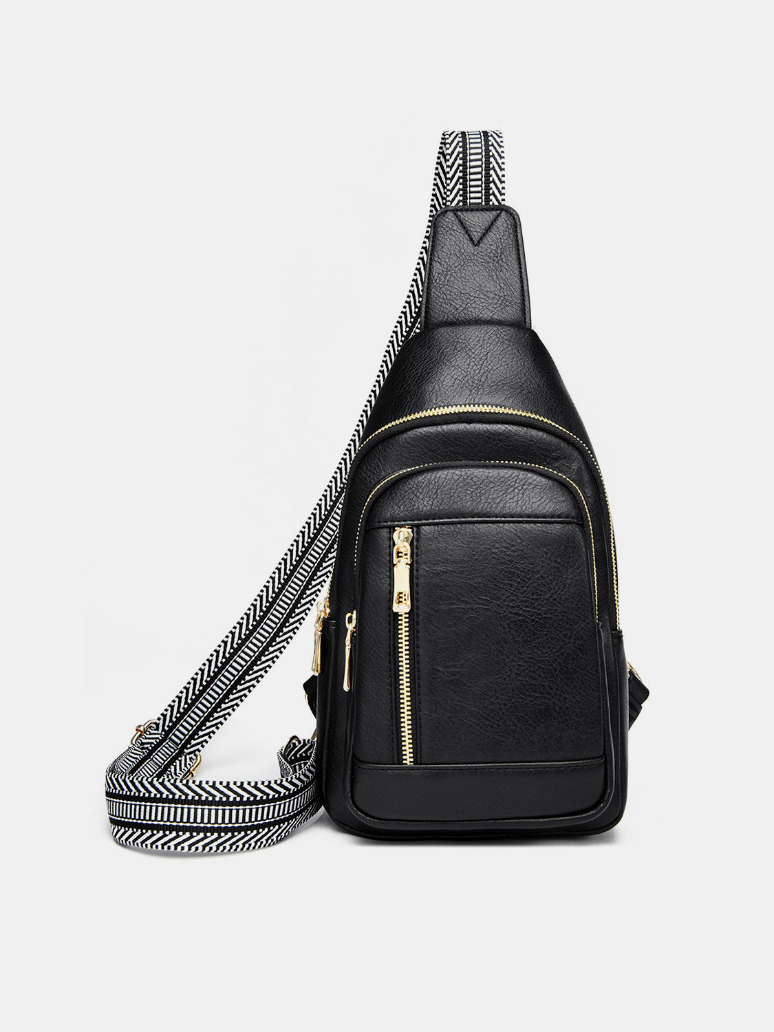 PU Leather Adjustable Strap Crossbody Bag Black One Size 8319391e-3142-4c46-8117-efa9053b7259-Max Trendsi