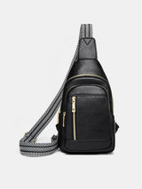 PU Leather Adjustable Strap Crossbody Bag Black One Size 8319391e-3142-4c46-8117-efa9053b7259-Max Trendsi