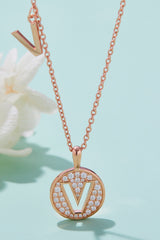 Moissanite U to Z Pendant Necklace V One Size 8396634839cd41729f66e79e0ff978ba-Max Trendsi