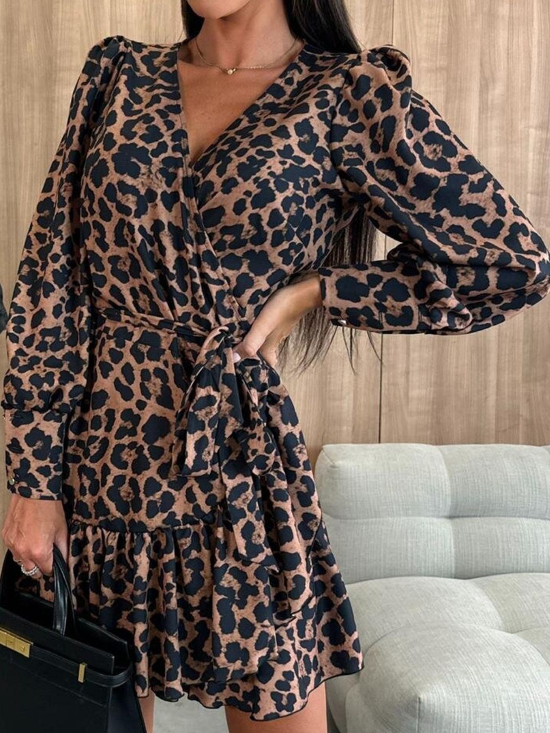 Tied Leopard Surplice Long Sleeve Dress 849f88d4-eb20-469f-abcb-3e5ef6a9a08c-Max Glownestbest