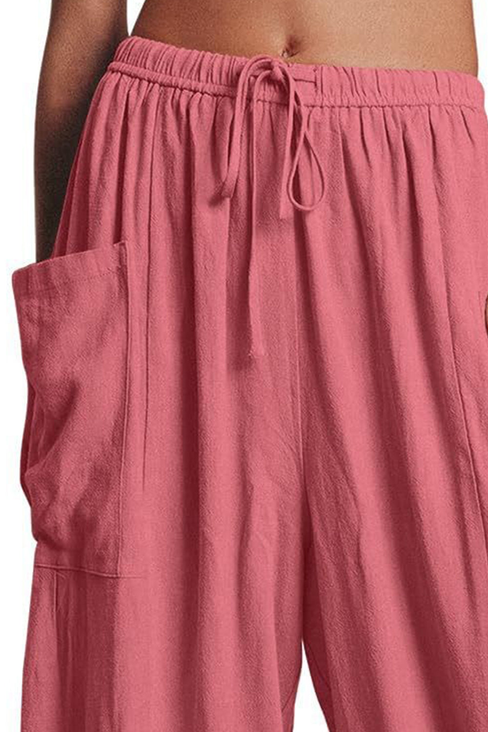 Full Size Pocketed Drawstring Wide Leg Pants 855d4ae5-468e-470e-81b1-c43bf5b24f74-Max Trendsi