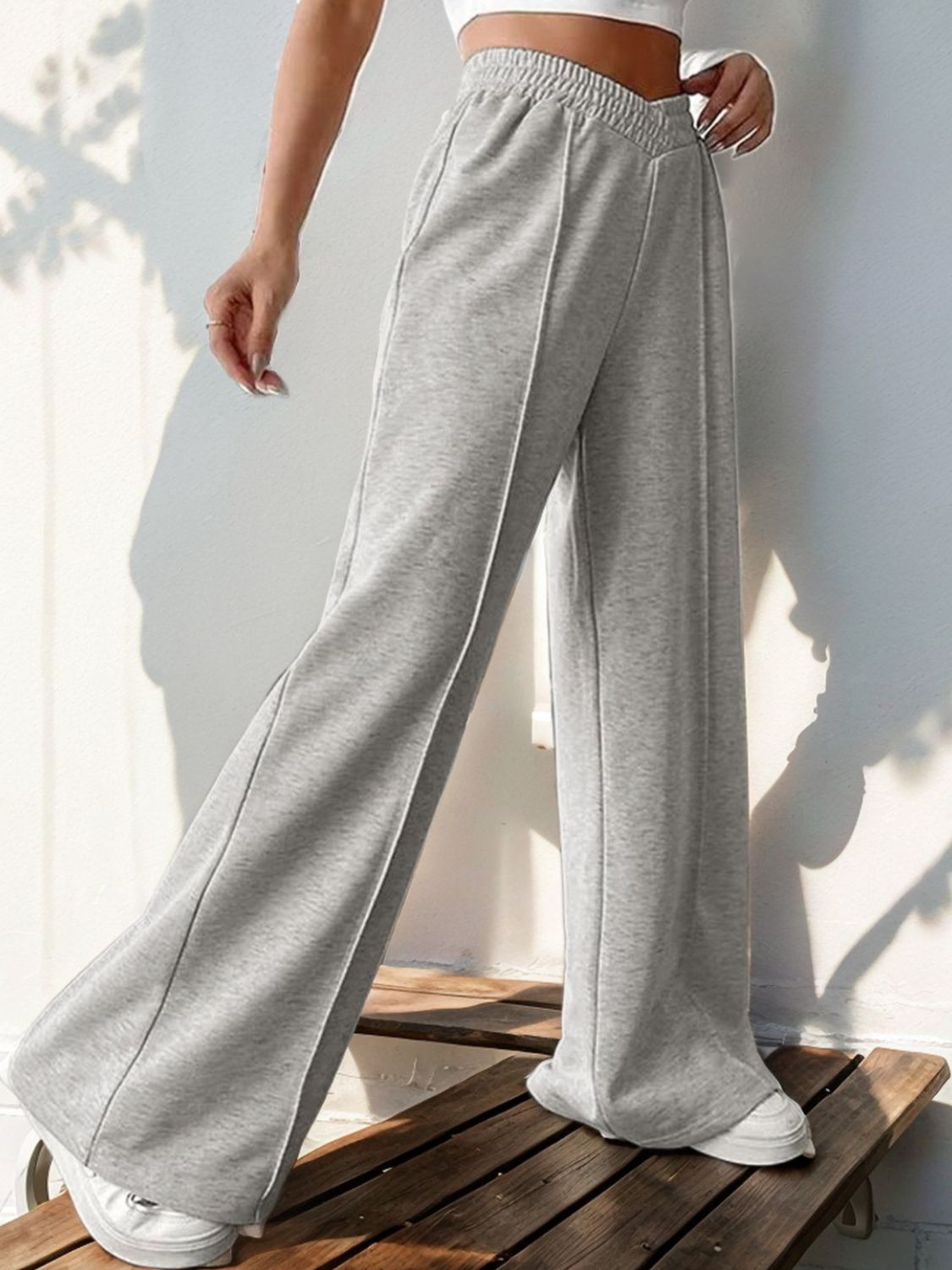 Perfee Elastic Waist Wide Leg Pants 85c75468-97ed-49f1-9039-1f989075f5dc-Max Trendsi