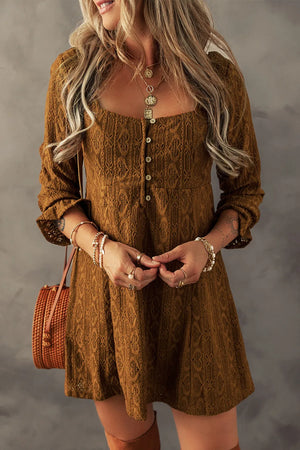 Textured Square Neck Mini Dress 85cf66aa-cd10-48f9-9974-3366b90d2e08-Max Glownestbest