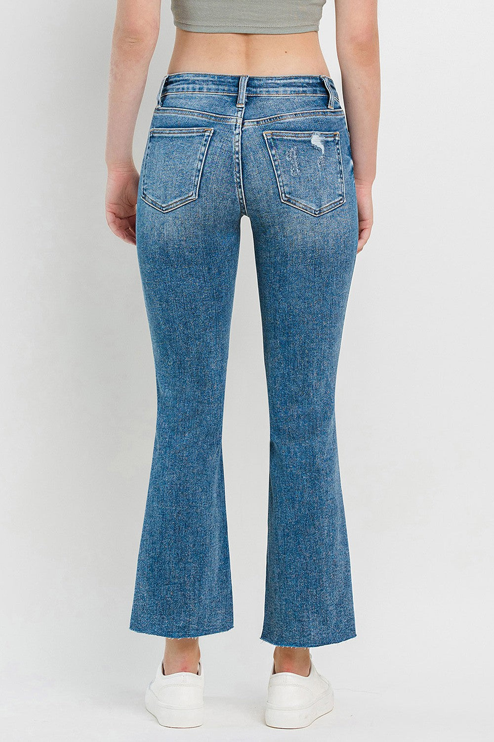 Vervet by Flying Monkey Full Size Mid Rise Distressed Cropped Flare Jeans 85e8bba8-ea74-44ac-becf-a1a7e659332b-Max Trendsi