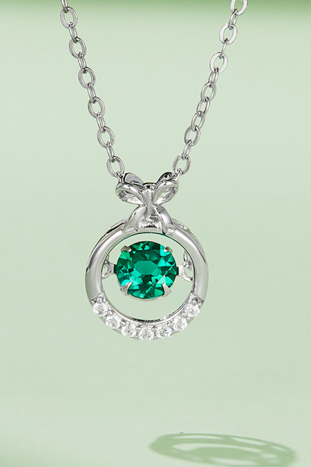 Lab-Grown Emerald Pendant Necklace 85f30fbbdd6c47618c785e7b77b9fd62-Max Trendsi
