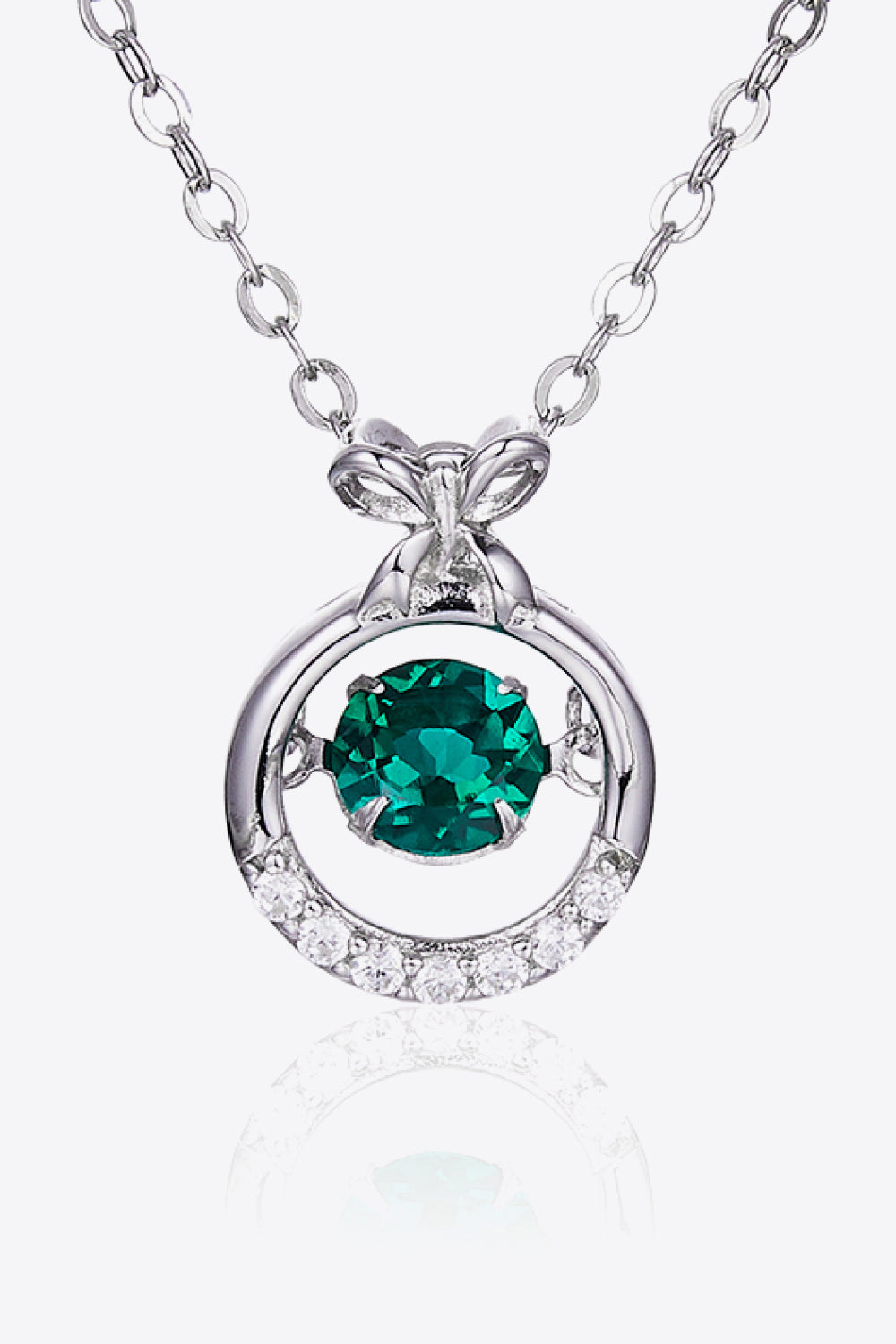 Lab-Grown Emerald Pendant Necklace Dark Green One Size 8636d6b74f4f4d7090271d0b22a551ae-Max Trendsi