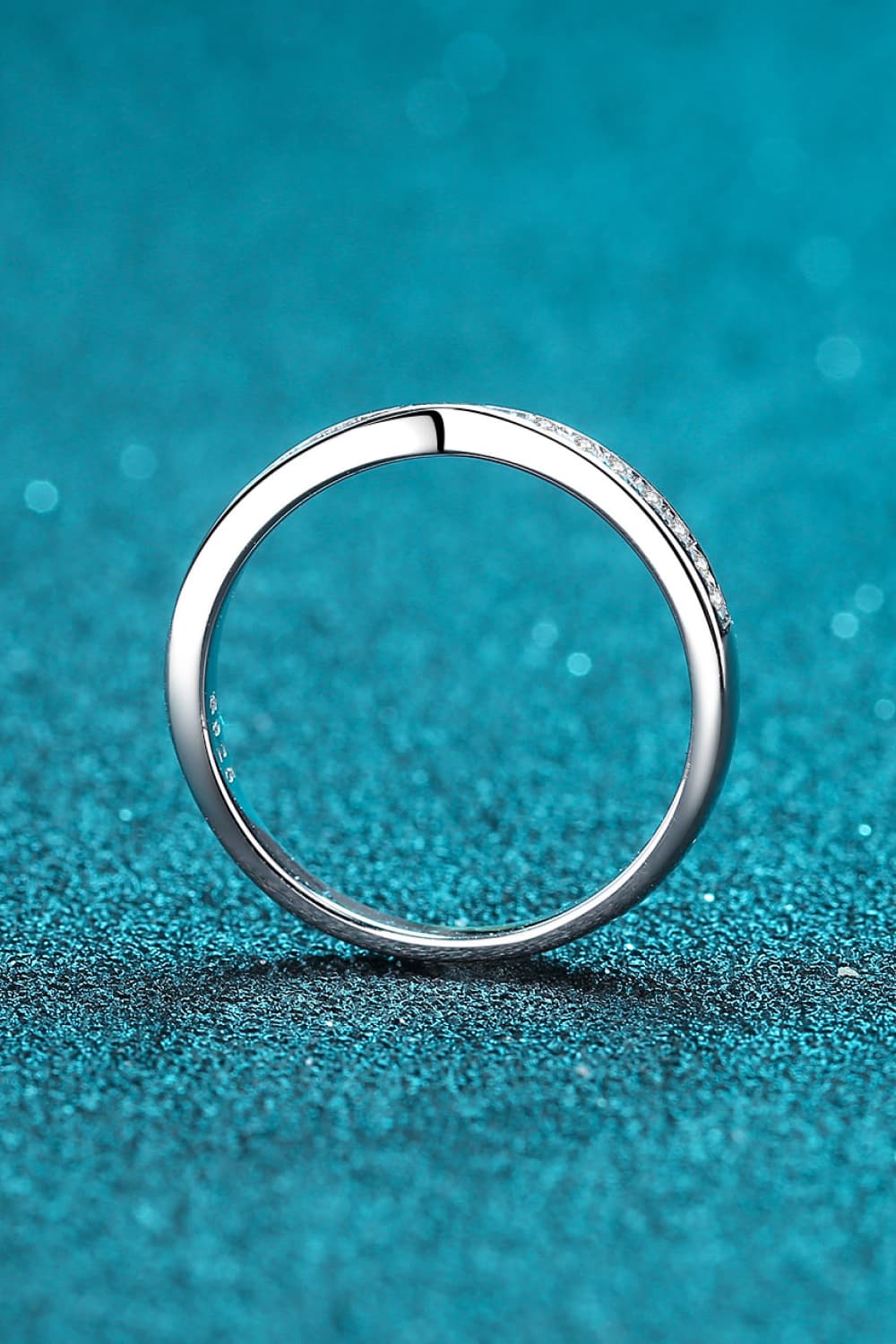 Moissanite Rhodium-Plated Ring 864a86aa6e0d4cedb1a1e1440189edf6-Max Trendsi