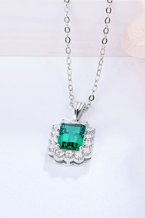 1.5 Carat Lab-Grown Emerald Pendant 925 Sterling Silver Necklace 867bbb924a6c4a94ae2fc8ba0dd9711a-Max Trendsi