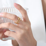 18K Gold-Plated Irregular Open Ring Mustard 7 86843c13-ab8d-409c-991a-c71a7a53bc97-Max Trendsi