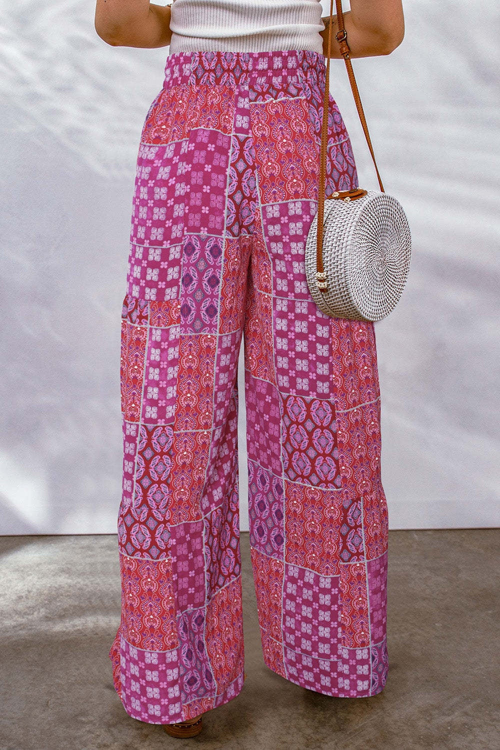 Full Size Drawstring Printed Wide Leg Pants 86b54899-4116-4ebd-933a-f5253647582a-Max Trendsi