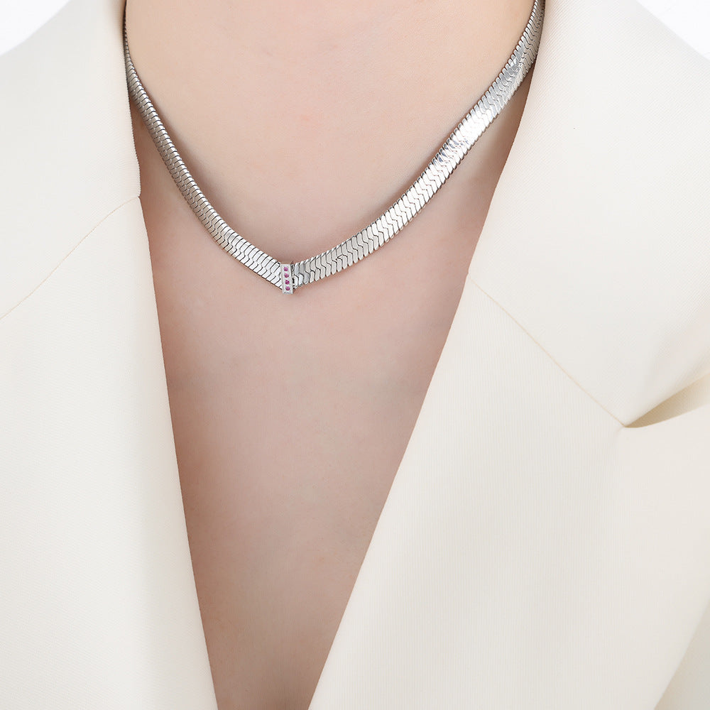 18K gold fashionable simple thick chain with zircon design hip-hop style necklace 86ff7bf5-3da4-4809-b9f0-bac2fb1fb9fd Artshiney
