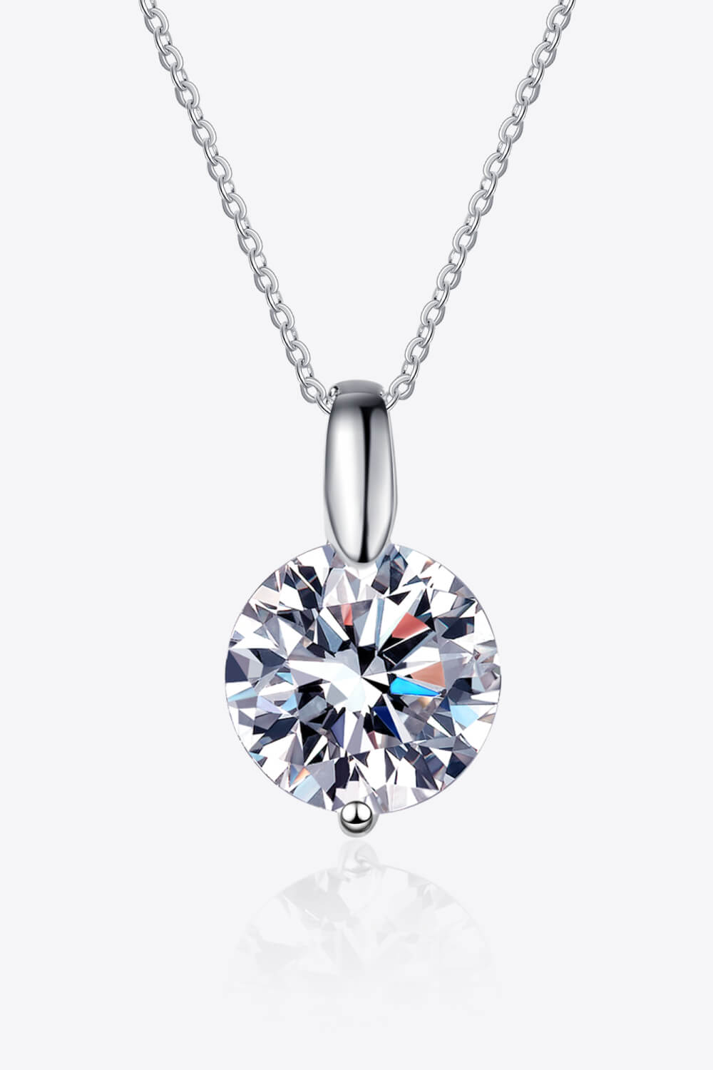 Minimalist 925 Sterling Silver Moissanite Pendant Necklace Silver One Size 879ac062ea5a43aba1fb5a3b761032bf-Max Trendsi
