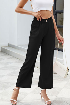 Pocketed High Waist Pants 87d4df1d-e3c7-4905-bc41-e8c3d3194f72-Max Trendsi