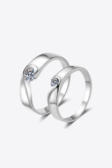 Moissanite Rhodium-Plated Ring Women 8850f1c91a9b442b951573d788721a03-Max Trendsi