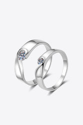 Moissanite Rhodium-Plated Ring Women 8850f1c91a9b442b951573d788721a03-Max Trendsi