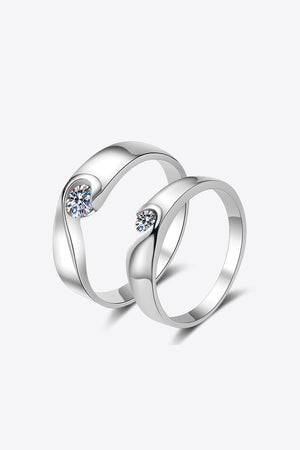 Moissanite Rhodium-Plated Ring Women 8850f1c91a9b442b951573d788721a03-Max Trendsi
