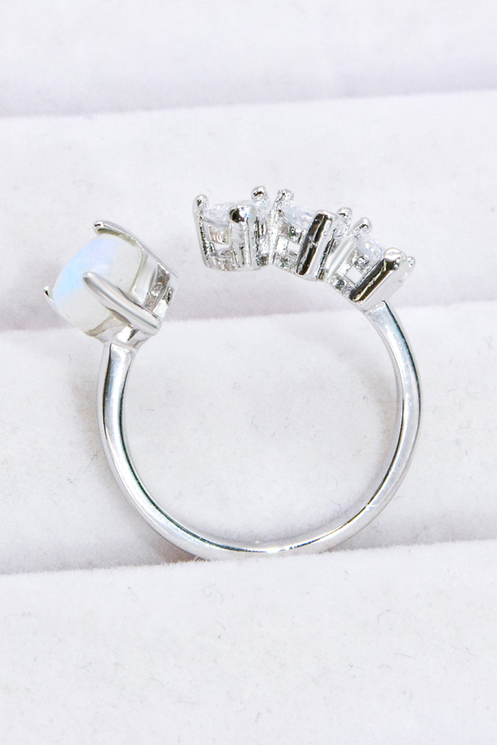 Natural Moonstone and Zircon Heart Open Ring 8883e27de12d422c96fe5e7e135eebce-Max Trendsi