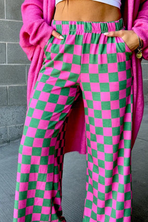 Checkered Wide Leg Pants 891c1a6f-de8f-4698-b39e-df722844098f-Max Trendsi