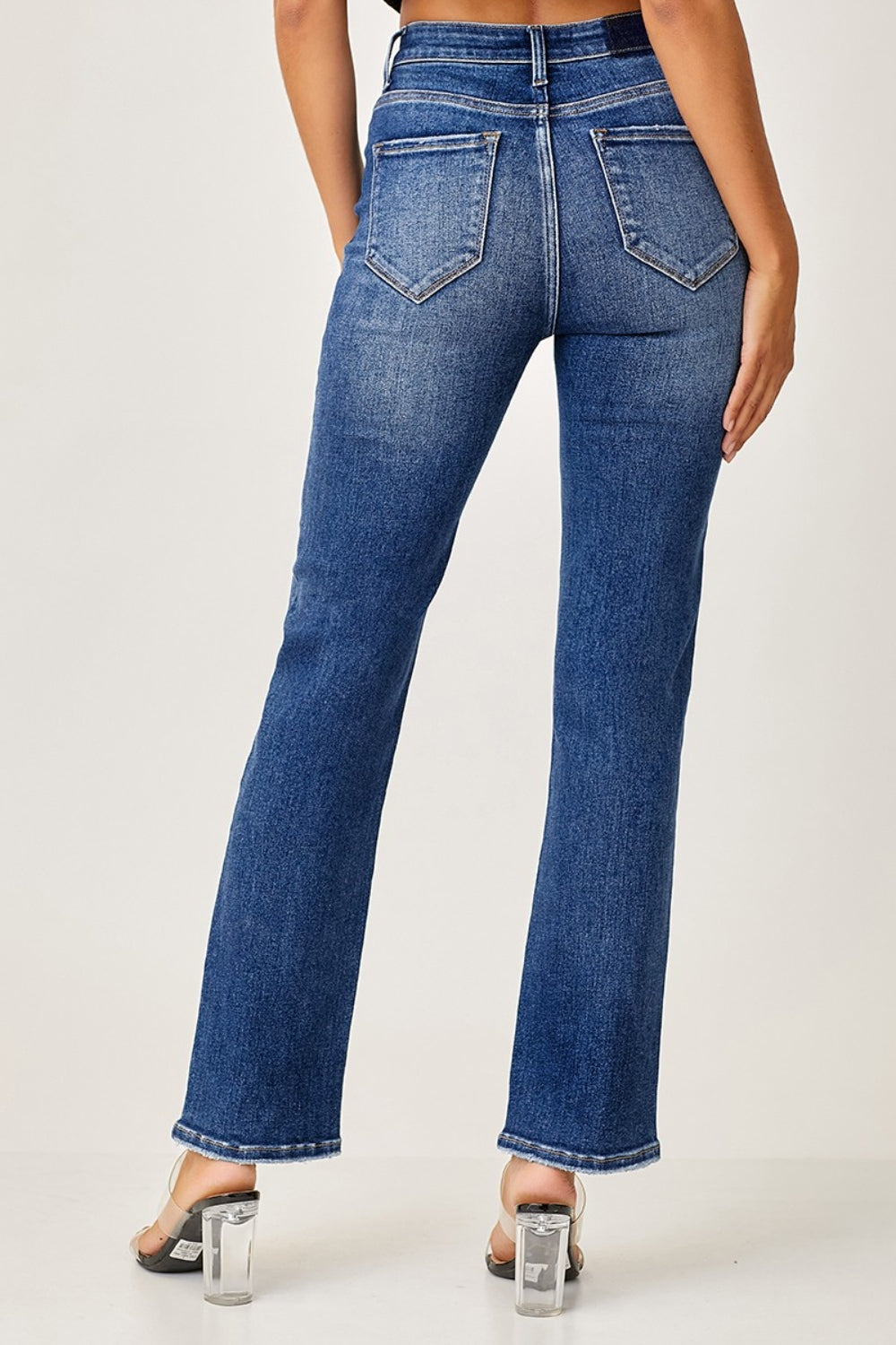 RISEN Mid Rise Slim Straight Jeans 89bbb475-8f7c-4865-b84d-6da8117bc04f-Max Trendsi