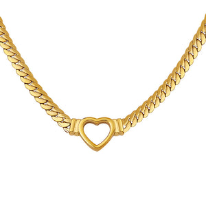 18K Gold Exquisite Hollow Heart Design Versatile Necklace 89eae62d-d66c-438c-9393-3f2514a70c5f Artshiney